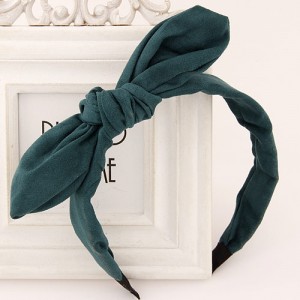 Big Fashion Bowknot Cloth Hair Hoop - Green