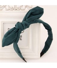 Big Fashion Bowknot Cloth Hair Hoop - Green