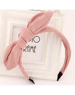 Big Fashion Bowknot Cloth Hair Hoop - Pink