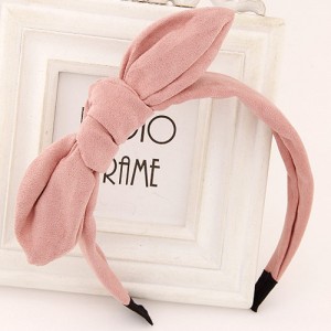 Big Fashion Bowknot Cloth Hair Hoop - Pink