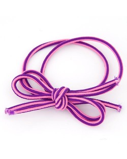 Elegant Bowknot Style Rubber Hair Band - Purple