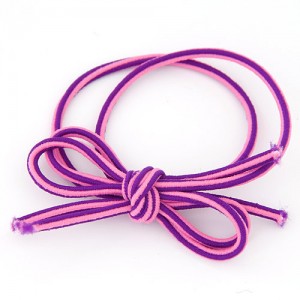 Elegant Bowknot Style Rubber Hair Band - Purple