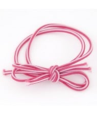 Elegant Bowknot Style Rubber Hair Band - Rose