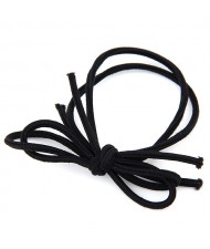 Elegant Bowknot Style Rubber Hair Band - Black