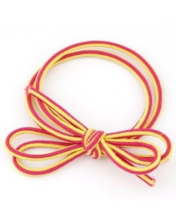 Elegant Bowknot Style Rubber Hair Band - Red