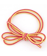 Elegant Bowknot Style Rubber Hair Band - Red