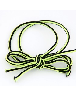Elegant Bowknot Style Rubber Hair Band - Green