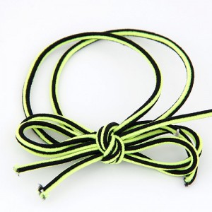 Elegant Bowknot Style Rubber Hair Band - Green