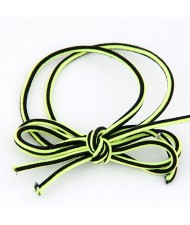 Elegant Bowknot Style Rubber Hair Band - Green