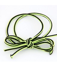 Elegant Bowknot Style Rubber Hair Band - Green