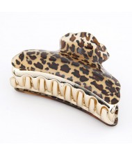 Popular Leopard Prints Hair Clip - Dark Brown