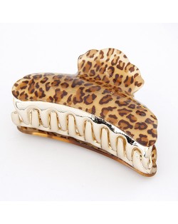 Popular Leopard Prints Hair Clip - Brown