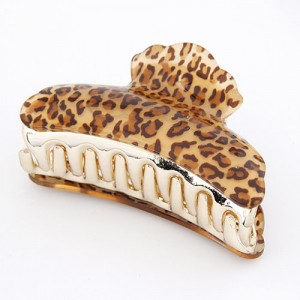 Popular Leopard Prints Hair Clip - Brown