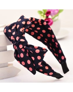 Korean Fair Maiden Style Cloth Hair Hoop - Polka Dot