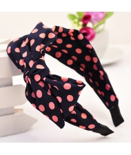Korean Fair Maiden Style Cloth Hair Hoop - Polka Dot