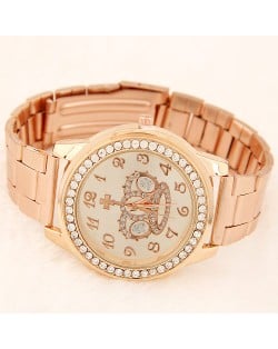 Luxurious Crown Fashion Wrist Golden Watch