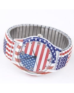 Doodle Fashion United States Flag Wrist Watch