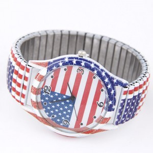 Doodle Fashion United States Flag Wrist Watch