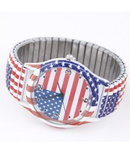 Doodle Fashion United States Flag Wrist Watch