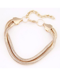 High Fashion Simple Snake Chain Bracelet - Golden