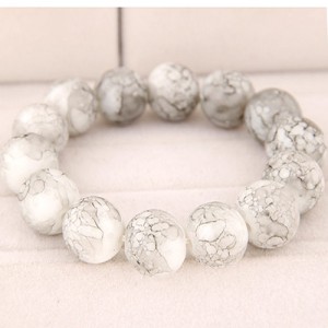Korean Fashion Glass Beads Bracelet - White
