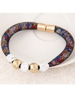 Rhinestone Beads Decorated Stardust Bracelet - Multicolor