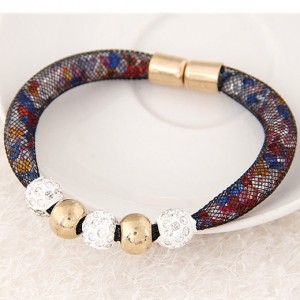 Rhinestone Beads Decorated Stardust Bracelet - Multicolor