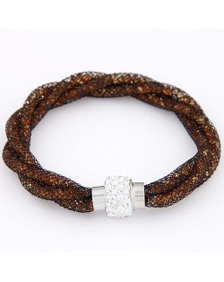 Western Popular Weaving Fashion Stardust Bracelet - Brown