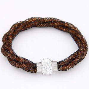 Western Popular Weaving Fashion Stardust Bracelet - Brown
