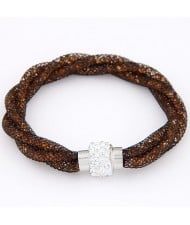 Western Popular Weaving Fashion Stardust Bracelet - Brown
