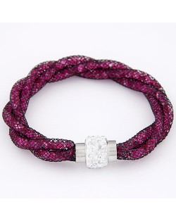 Western Popular Weaving Fashion Stardust Bracelet - Red