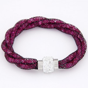 Western Popular Weaving Fashion Stardust Bracelet - Red