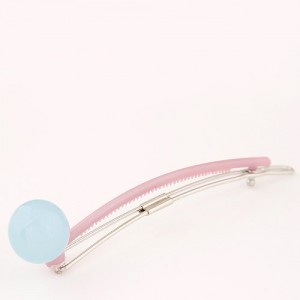 Korean Fashion Candy Color Ball Decorated Hair Clip - Light Blue