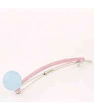 Korean Fashion Candy Color Ball Decorated Hair Clip - Light Blue
