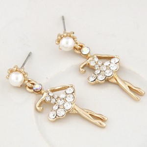 Sweet Ballet Dancer Dangling Earrings