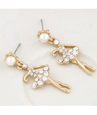 Sweet Ballet Dancer Dangling Earrings