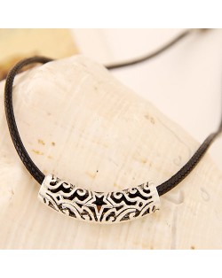 Hollow Lucky Star Column Pendant Wax Rope Fashion Necklace