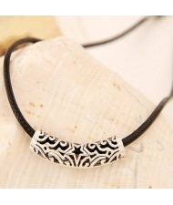 Hollow Lucky Star Column Pendant Wax Rope Fashion Necklace
