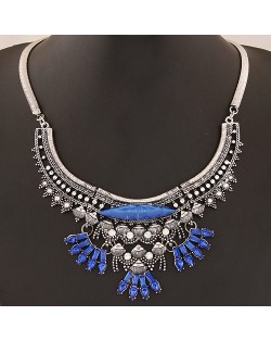 Necklace - Silver Blue