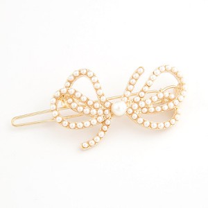 Pearls All-over Bowknot Hair Clip