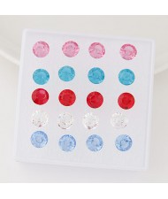 Korean Fashion Diamond Shape Resin Ear Studs - One Box