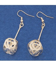 Hearts Fashion Hollow Cubic Dangling Earrings
