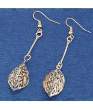 Dangling Hollow Leaves Alloy Fashion Earrings