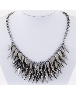 Punk Fashion Rivet Pendants Statement Fashion Necklace