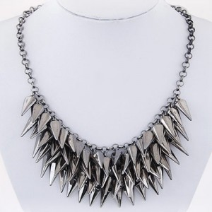 Punk Fashion Rivet Pendants Statement Fashion Necklace