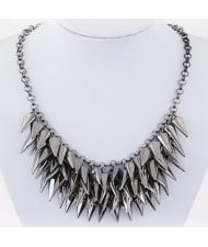 Punk Fashion Rivet Pendants Statement Fashion Necklace