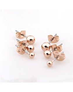 Mini Ball Simple Design Ear Studs