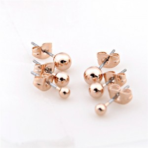 Mini Ball Simple Design Ear Studs