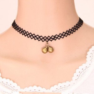 Bells Pendant Lace Fashion Necklace