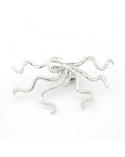 Bold Fashion Octopus Alloy Unilateral Ear Clip - Silver